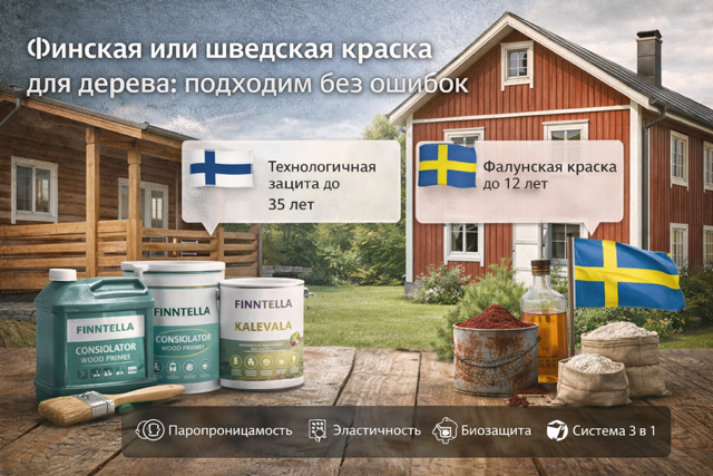 Финские vs шведские краски по дереву: что выбрать для архитектурного объекта