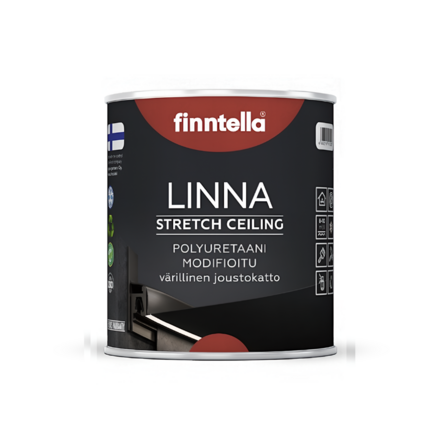 LINNA BLACK EDITION STRETCH CEILING - готовая чёрная полиуретан-модифицированная краска для натяжных потолков изб. 1