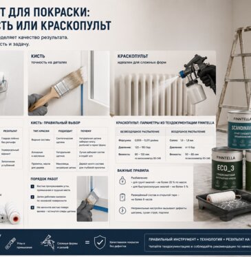 Инструмент для покраски: валик, кисть или краскопульт