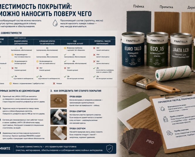 Совместимость покрытий: что можно наносить поверх чего