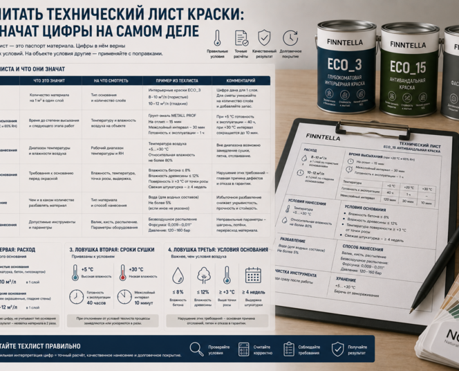 Как читать технический лист краски: что значат цифры на самом деле
