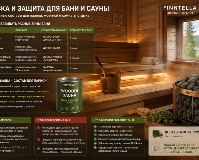 Краска для бани и сауны — термостойкая, для парной и дерева