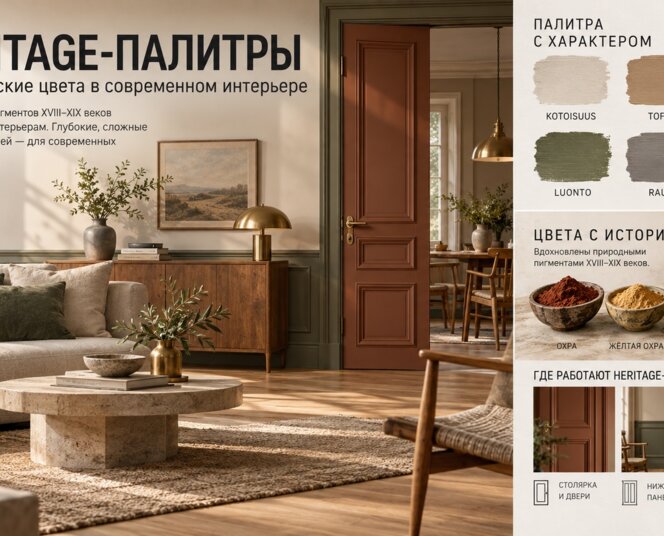 Heritage-палитры: исторические цвета в современном интерьере