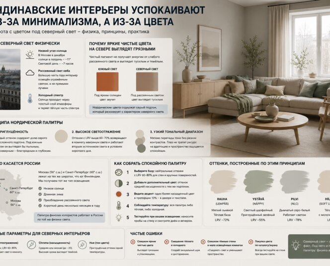 Северный свет и цвет: почему скандинавские палитры успокаивают