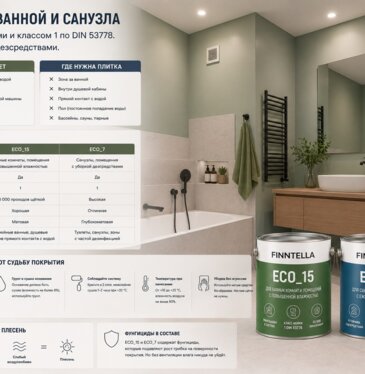 Краска для ванной и санузла: влажность, фунгициды и границы применения