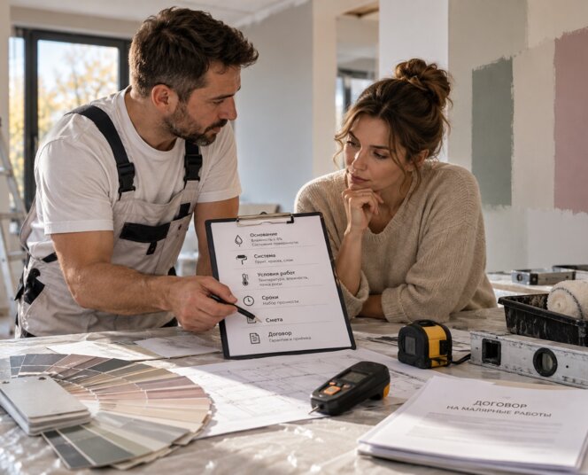 Как выбрать подрядчика по малярным работам: 4 проверки и договор
