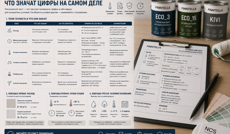 Как читать технический лист краски: что значат цифры на самом деле