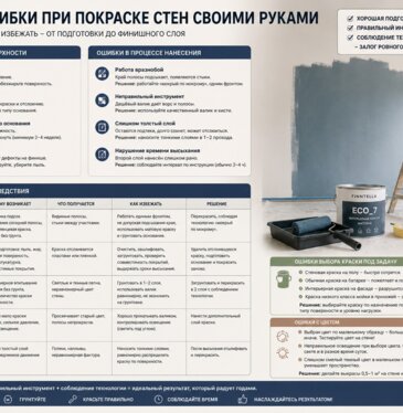Ошибки при покраске стен: 12 промахов, которые видно на результате