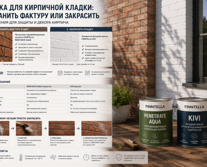 Краска для кирпичной кладки: сохранить фактуру или закрасить