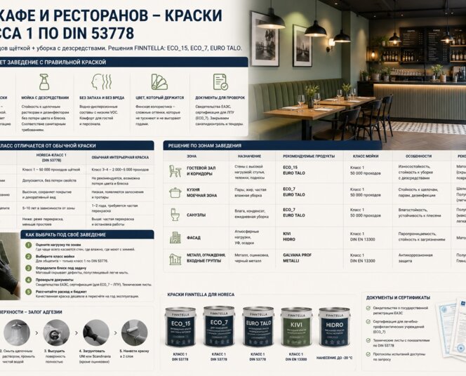 Краска для кафе и ресторанов: стены, которые моются годами