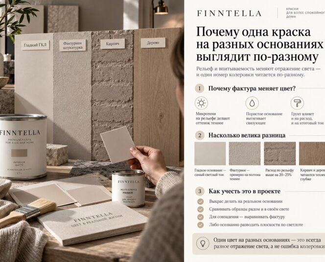 Почему одна краска на разных основаниях выглядит по-разному