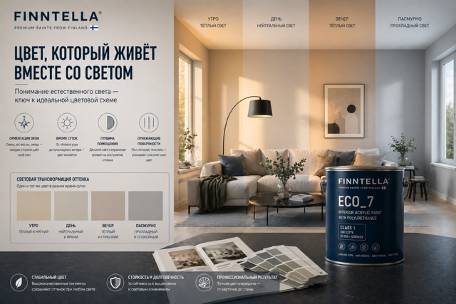 Цветовые схемы под естественный свет — как выбрать краску правильно