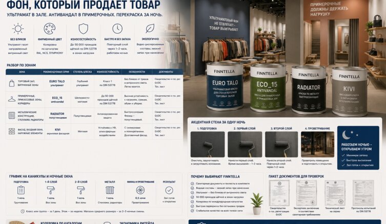 Краска для магазина и шоурума: стены, которые продают товар