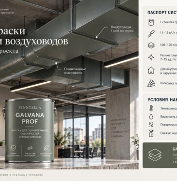 Система окраски оцинковки и воздуховодов: спецификация для проекта